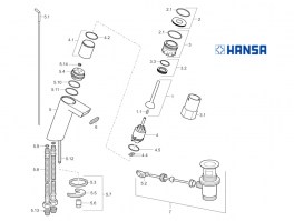 RECAMBIOS MONOMANDO LAVABO HANSASTELA